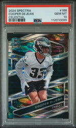 Graded 2024 Panini Spectra Cooper DeJean #168 Celestial /99 Rookie RC Football Card PSA 10 Gem Mint (ONLINE ORDER ONLY)
