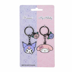 Kuromi and My Melody Besties Matching Sanrio Keychain Set (Online Order Only)