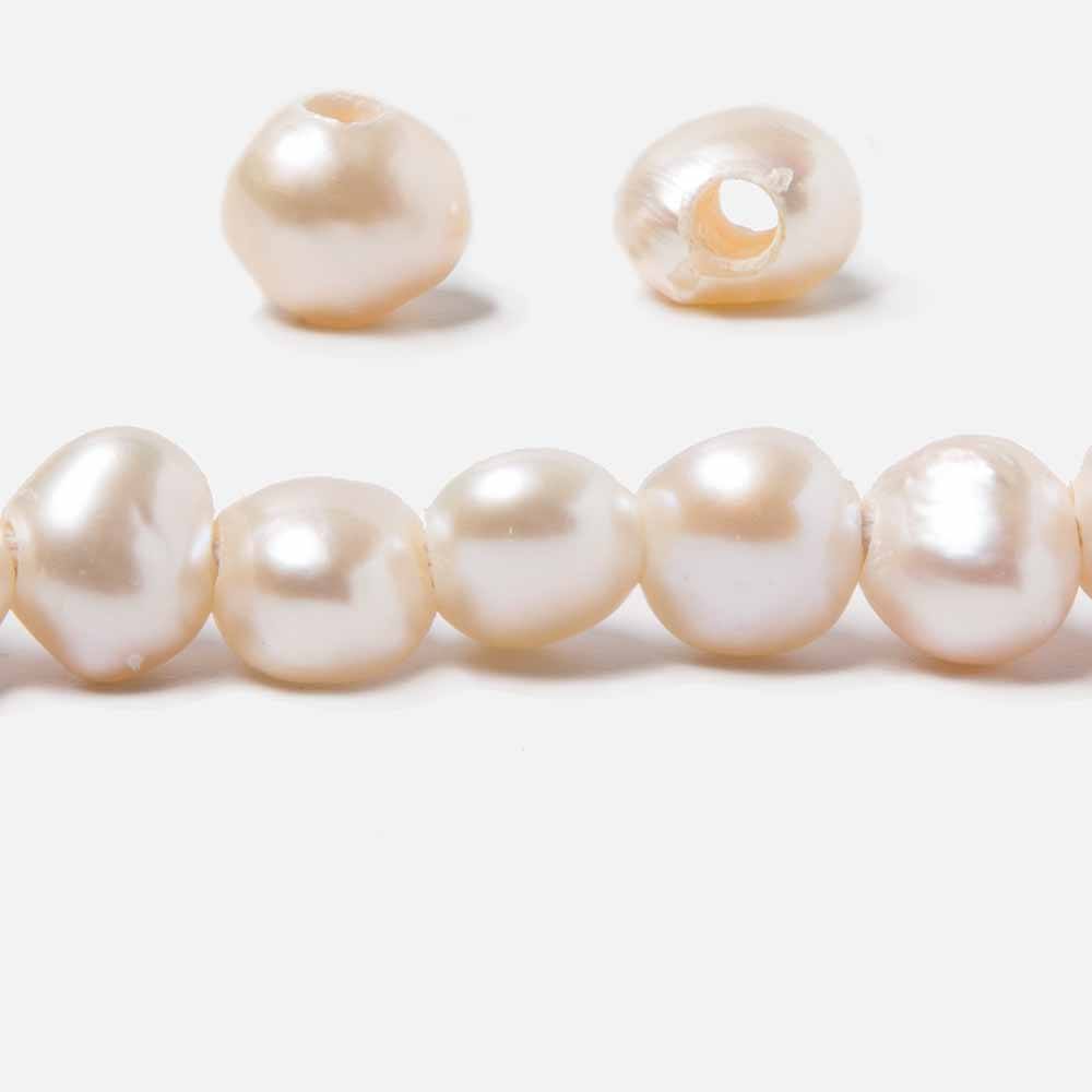 9mm-10mm Off White   Baroque 2.5mm large hole Pearl (ONLINE ORDER ONLY)