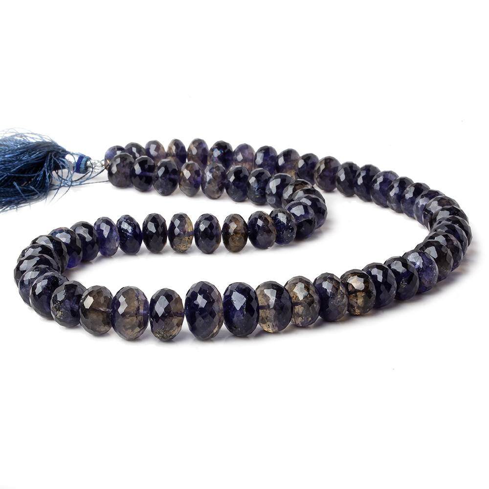 9mm - 12.5mm Iolite Faceted Rondelle Beads 16 inch 63 pcs AAA (ONLINE ORDER ONLY)