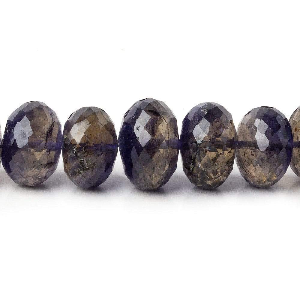 9mm - 12.5mm Iolite Faceted Rondelle Beads 16 inch 63 pcs AAA (ONLINE ORDER ONLY)