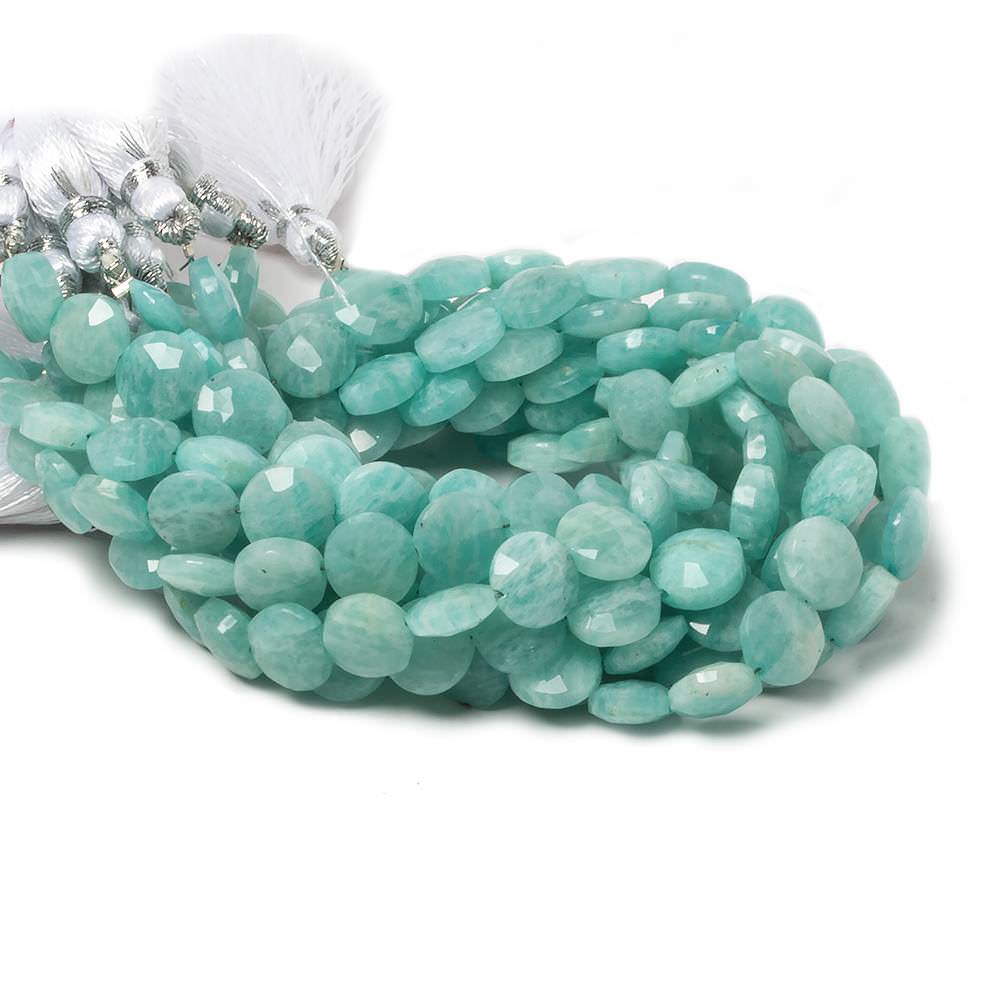 9mm Amazonite faceted coin beads 8 inch 23 pieces (ONLINE ORDER ONLY)