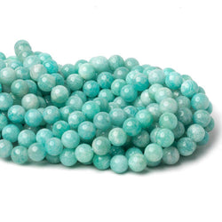 9mm Amazonite plain round beads 16 inch 45 pieces A (ONLINE ORDER ONLY)