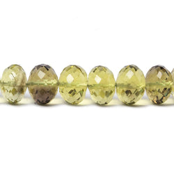 9mm BiColored Quartz faceted rondelle beads 15 inch 59 pieces AAA (ONLINE ORDER ONLY)