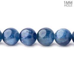 9mm Blue Kyanite Plain Rounds 16 inch 45 beads AA 1mm hole (ONLINE ORDER ONLY)