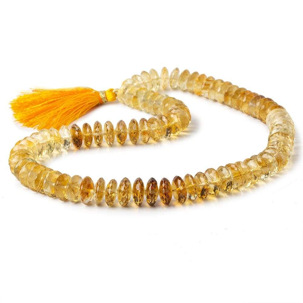 7-13mm Shaded Citrine German Faceted Rondelle Beads 16 inch 90 pieces (ONLINE ORDER ONLY)