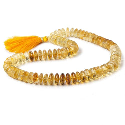 7-13mm Shaded Citrine German Faceted Rondelle Beads 16 inch 90 pieces (ONLINE ORDER ONLY)