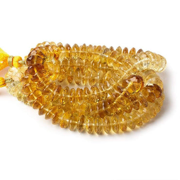 7-13mm Shaded Citrine German Faceted Rondelle Beads 16 inch 90 pieces (ONLINE ORDER ONLY)