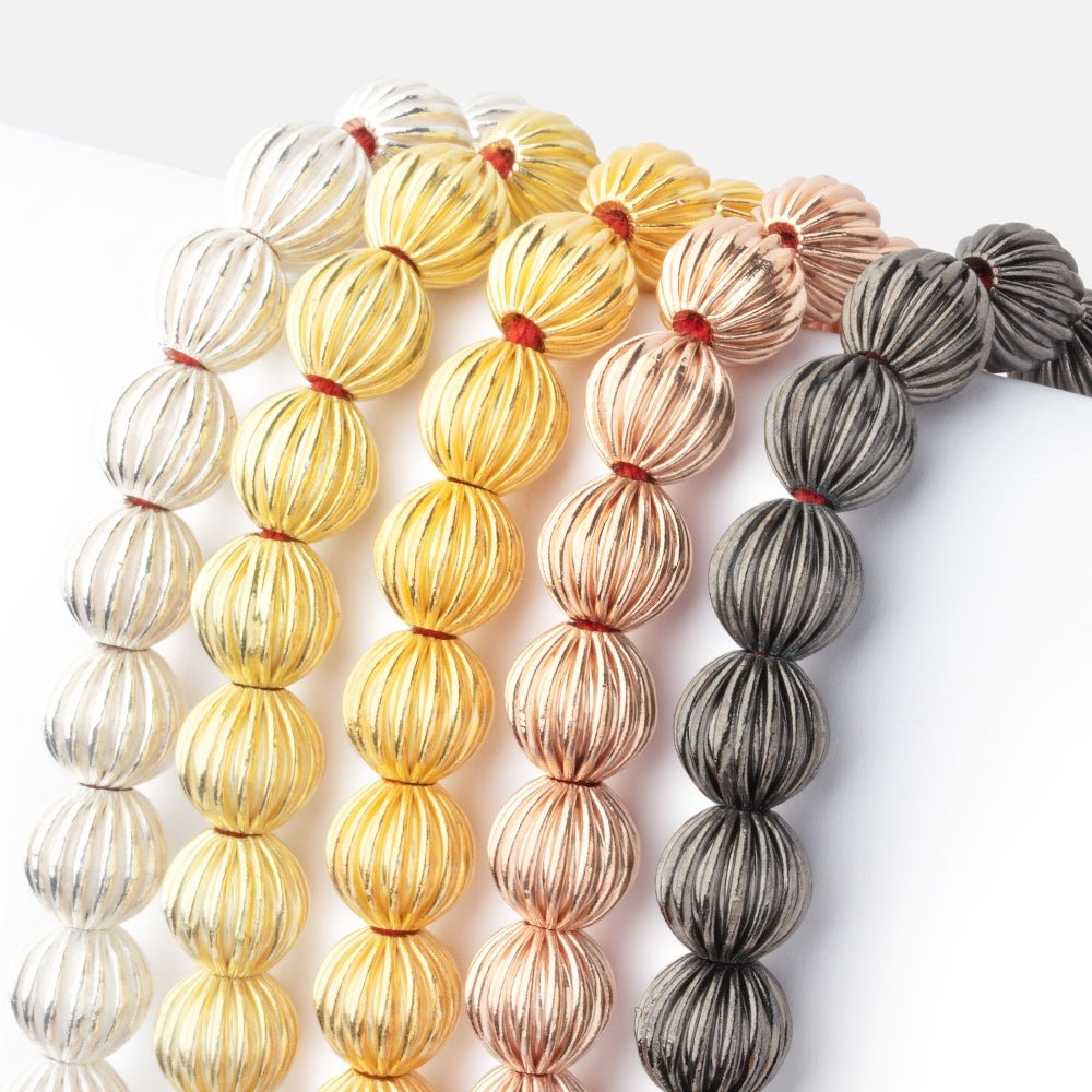 9mm Corrugated Round Beads (ONLINE ORDER ONLY)