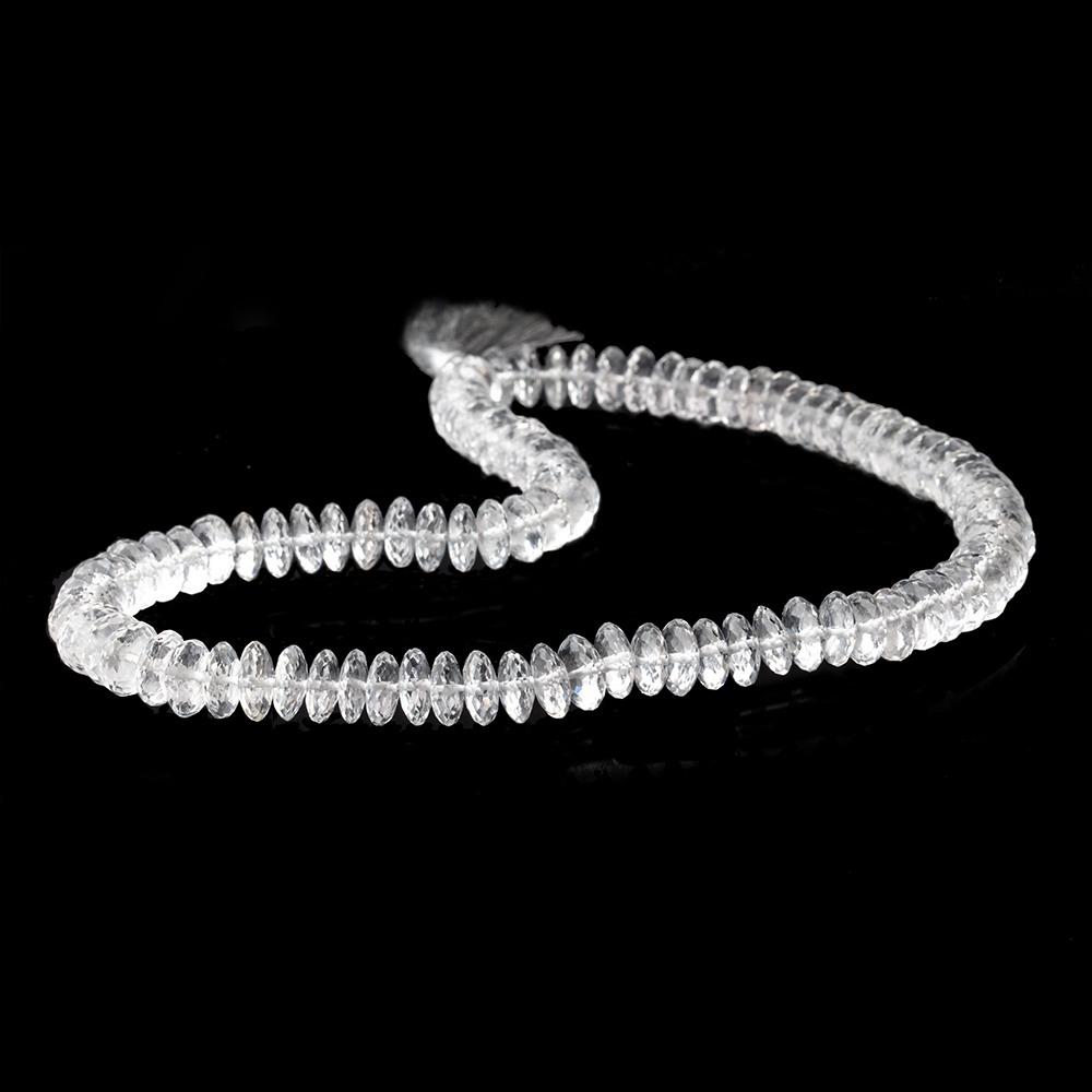 9mm Crystal Quartz German Faceted Rondelle Beads 16 inch 99 pieces (ONLINE ORDER ONLY)