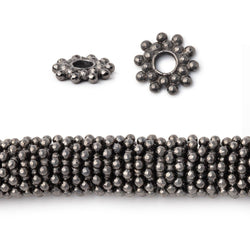 9mm Double Row Daisy Spacers with 3mm Large Hole 8 inch 130 Beads (ONLINE ORDER ONLY)