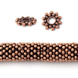 9mm Double Row Daisy Spacers with 3mm Large Hole 8 inch 130 Beads (ONLINE ORDER ONLY)