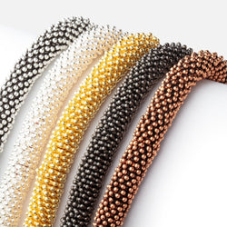 9mm Double Row Daisy Spacers with 3mm Large Hole 8 inch 130 Beads