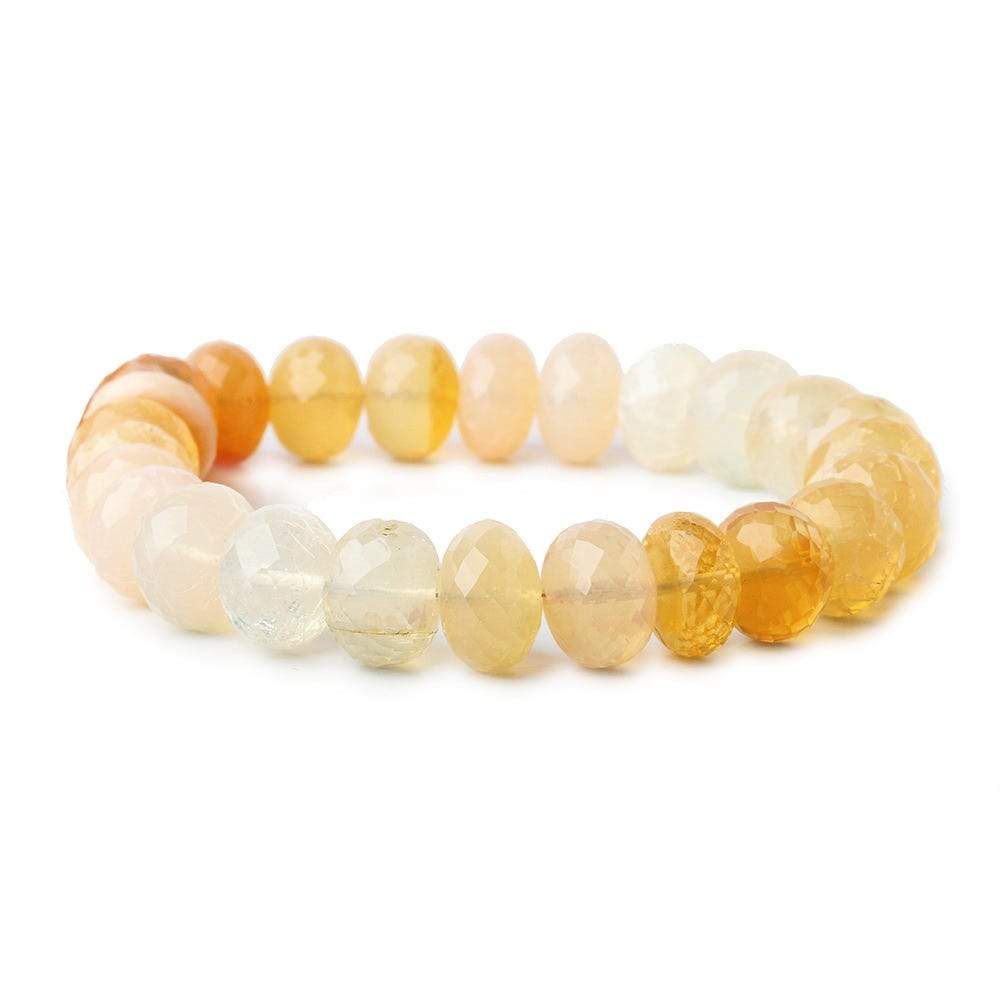 9mm Fire Opal Faceted Rondelle Beads 8 inch 22 pieces AA (ONLINE ORDER ONLY)