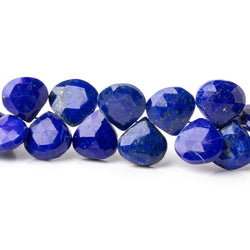 9mm Lapis Lazuli Faceted Heart Beads 7 inch 45 pieces (ONLINE ORDER ONLY)