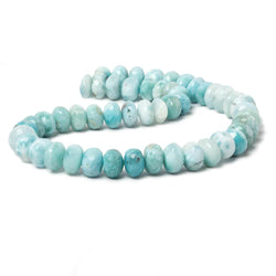 10mm Larimar faceted rondelle beads 13.5 inch 50 pieces (ONLINE ORDER ONLY)