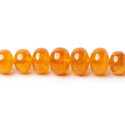 9mm Mandarin Garnet Plain Rondelle Beads 15 inch 78 beads AA Grade (ONLINE ORDER ONLY)