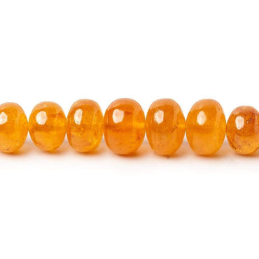9mm Mandarin Garnet Plain Rondelle Beads 15 inch 78 beads AA Grade (ONLINE ORDER ONLY)