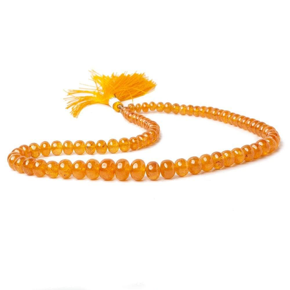 9mm Mandarin Garnet Plain Rondelle Beads 15 inch 78 beads AA Grade (ONLINE ORDER ONLY)