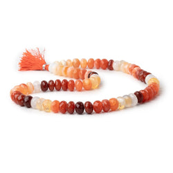 9mm Mexican Fire Opal Faceted Rondelle Beads 16 inch 64 pieces (ONLINE ORDER ONLY)