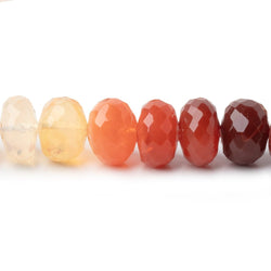 9mm Mexican Fire Opal Faceted Rondelle Beads 16 inch 64 pieces (ONLINE ORDER ONLY)
