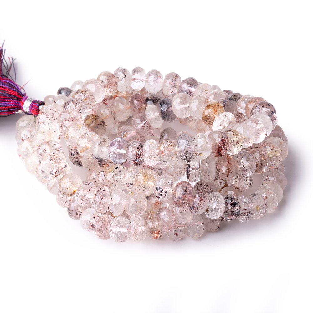 9mm Moss Amethyst Faceted Rondelle Beads 15 inch 68 pieces (ONLINE ORDER ONLY)