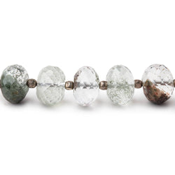 9mm Moss Quartz Faceted Rondelle Beads 8 inch 25 pieces (ONLINE ORDER ONLY)