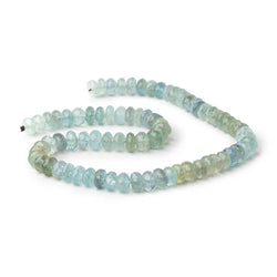 9mm Multi Beryl & Aquamarine Faceted Rondelles 15.75 inch 78 beads AA (ONLINE ORDER ONLY)