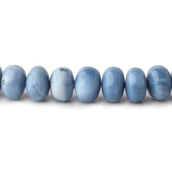 9mm Natural Shaded Owyhee Blue Opal plain rondelle beads 18 inch 78 pieces (ONLINE ORDER ONLY)