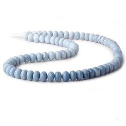 9mm Natural Shaded Owyhee Blue Opal plain rondelle beads 18 inch 78 pieces (ONLINE ORDER ONLY)