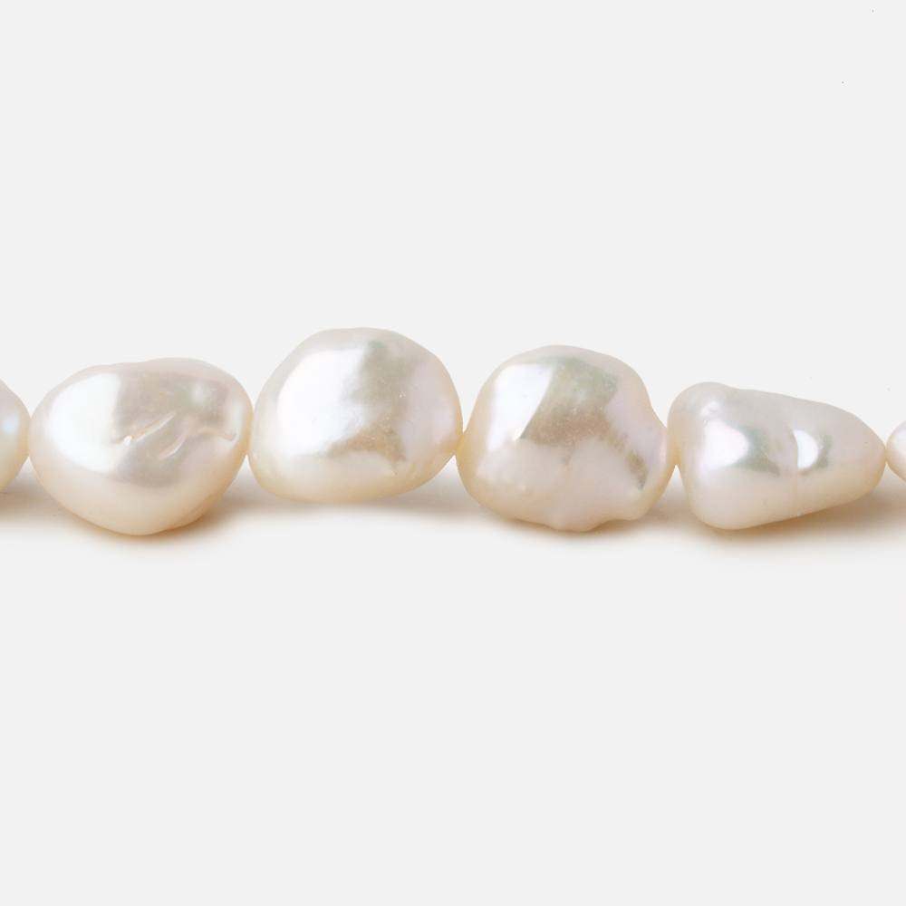 9mm Off White Keshi straight drilled freshwater pearls 16 inch 32 pieces A grade (ONLINE ORDER ONLY)