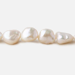 9mm Off White Keshi straight drilled freshwater pearls 16 inch 32 pieces A grade (ONLINE ORDER ONLY)
