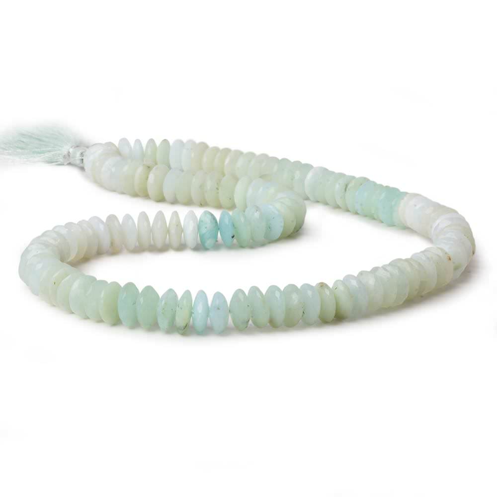9mm Pale Blue Peruvian Opal German Faceted Rondelle Beads 16 inch 111 pieces A (ONLINE ORDER ONLY)