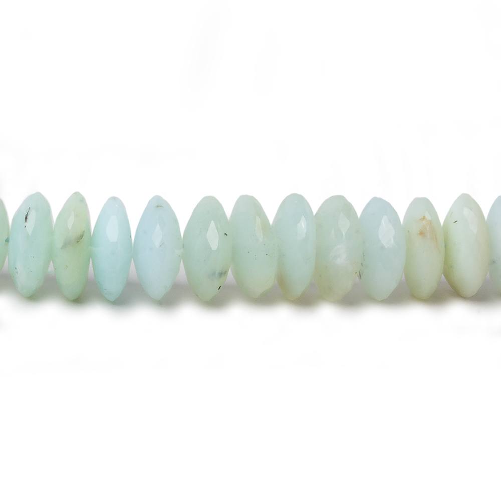 9mm Pale Blue Peruvian Opal German Faceted Rondelle Beads 16 inch 111 pieces A (ONLINE ORDER ONLY)
