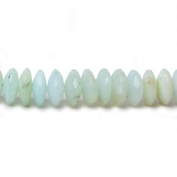 9mm Pale Blue Peruvian Opal German Faceted Rondelle Beads 16 inch 111 pieces A (ONLINE ORDER ONLY)