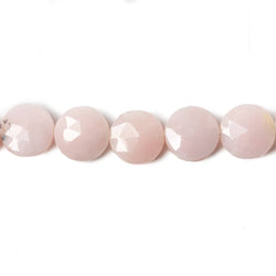 9mm Pink Peruvian Opal faceted coin beads 8 inch 23 pieces (ONLINE ORDER ONLY)
