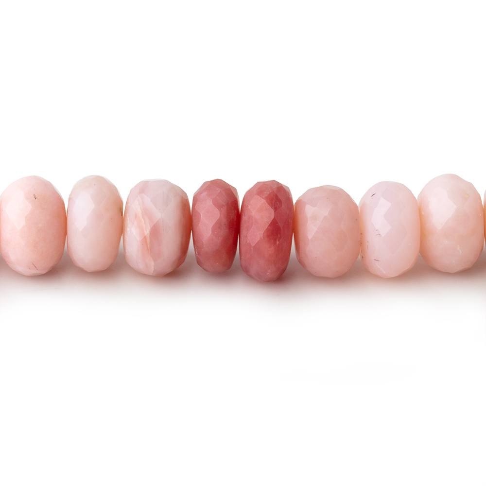 9mm Pink Peruvian Opal Faceted Rondelle Beads 15 inch 70 pieces AA (ONLINE ORDER ONLY)