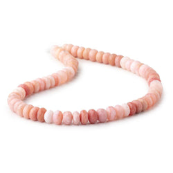 9mm Pink Peruvian Opal Faceted Rondelle Beads 15 inch 70 pieces AA (ONLINE ORDER ONLY)