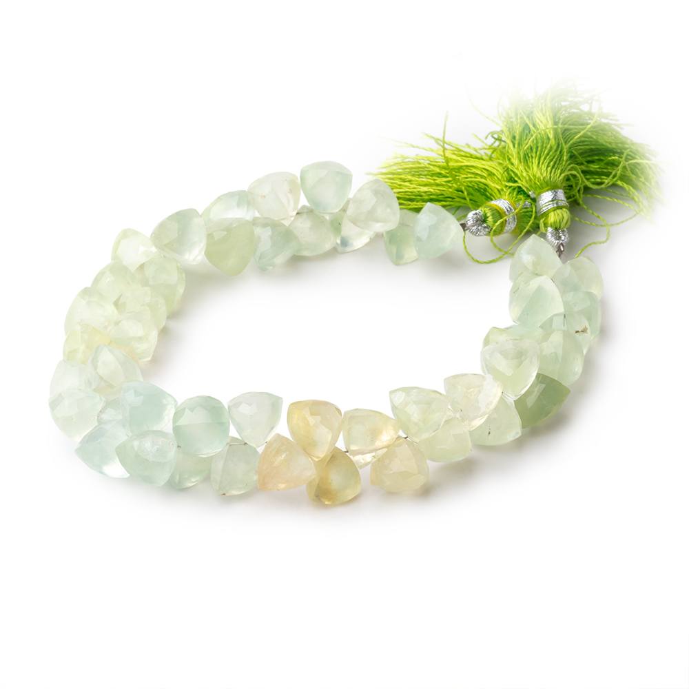 9mm Prehnite Beads Top Drill Trillion Beads 8 inch 50 pieces (ONLINE ORDER ONLY)