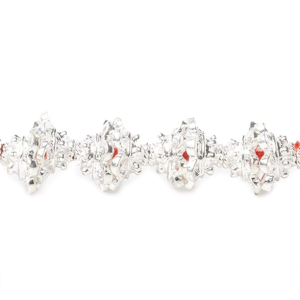 9mm Sterling Silver plated Copper Bead Caps 8 inch 46 pcs (ONLINE ORDER ONLY)