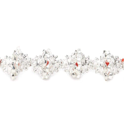 9mm Sterling Silver plated Copper Bead Caps 8 inch 46 pcs (ONLINE ORDER ONLY)