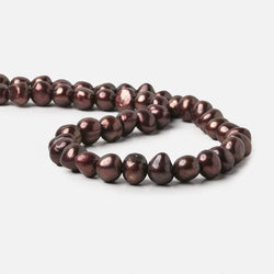 9mm Strawberry Chocolate   Baroque 2.5mm large hole Pearls 15 in. 44 pcs (ONLINE ORDER ONLY)