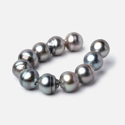9mm Tahitian 2mm Large Hole Saltwater Pearls 4 inch 10 Beads A (ONLINE ORDER ONLY)