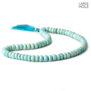 9mm Turquoise Large Hole Faceted Rondelle Beads 16 inch 76 pieces (ONLINE ORDER ONLY)