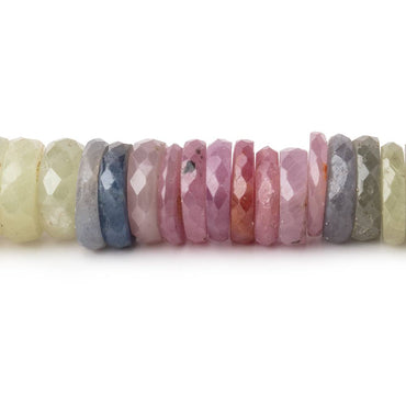 9mm Umba Sapphire Faceted Heishi Beads 8 inch 90 Pieces (ONLINE ORDER ONLY)