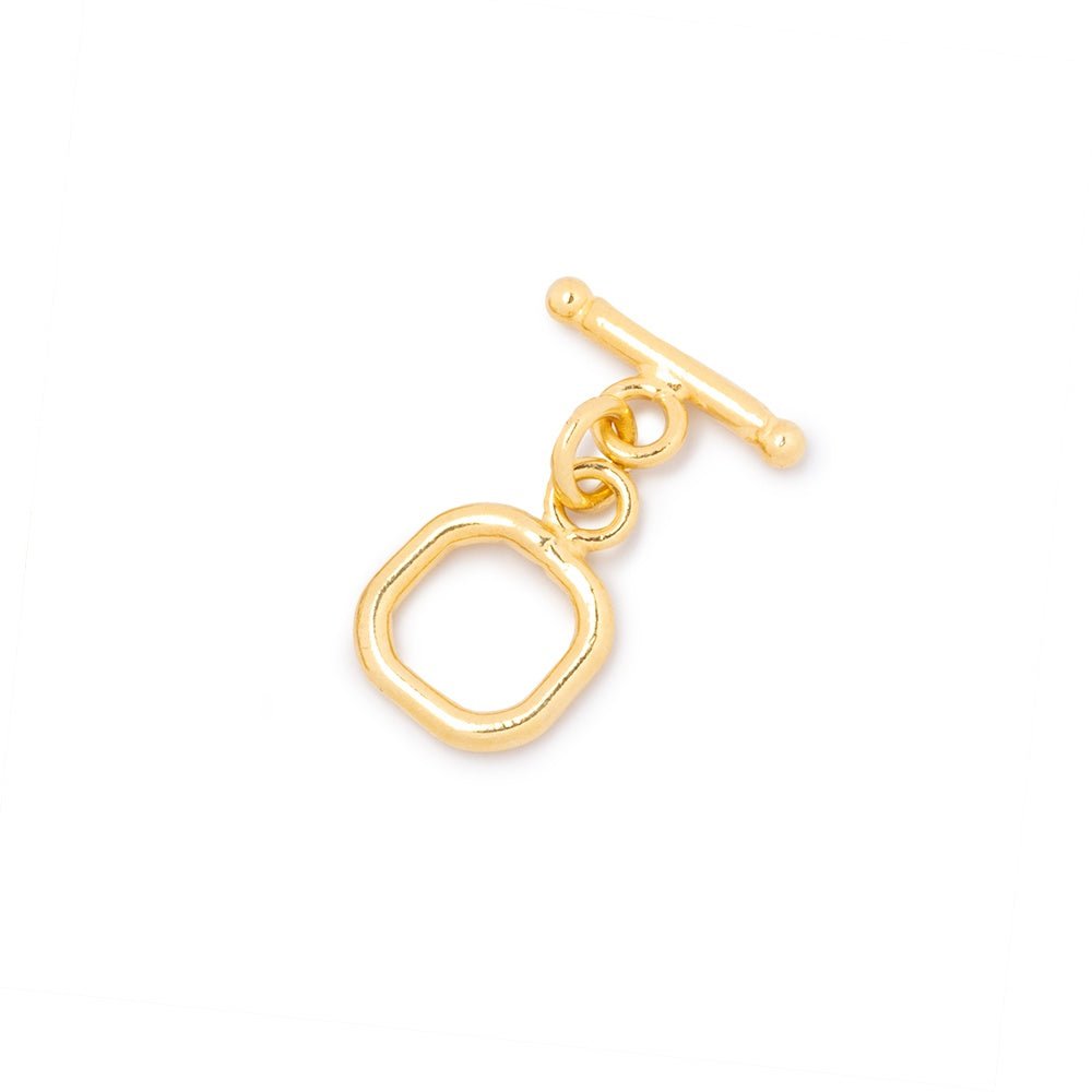 9mm Vermeil Toggle Rounded Square Design 1 piece (ONLINE ORDER ONLY)