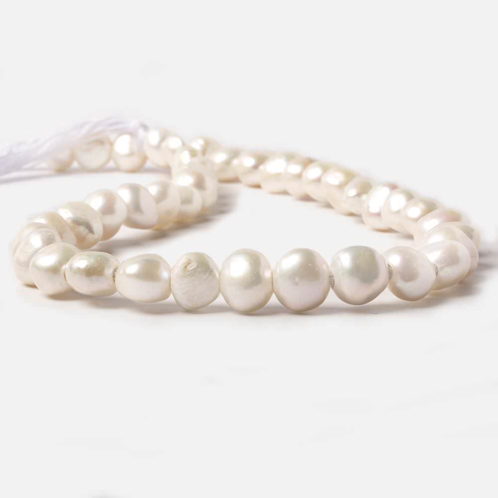 9x10-10x11mm Off White Baroque Large Hole Pearls 15 inch 40 pcs (ONLINE ORDER ONLY)