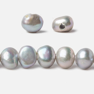 9x10-12x9mm Rose Silver Baroque 2.5mm large hole Freshwater Pearl 15 in 43 pcs (ONLINE ORDER ONLY)