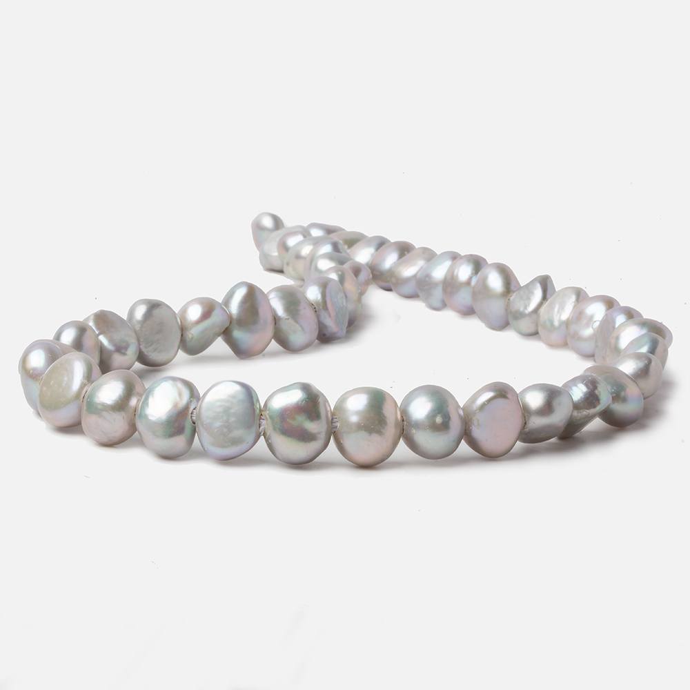 9x10-12x9mm Rose Silver Baroque 2.5mm large hole Freshwater Pearl 15 in 43 pcs (ONLINE ORDER ONLY)