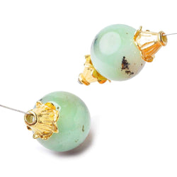9x10mm 22kt Gold Plated Copper Bead Cap Flower With Rolled Edge 8 inch 24 pieces (ONLINE ORDER ONLY)